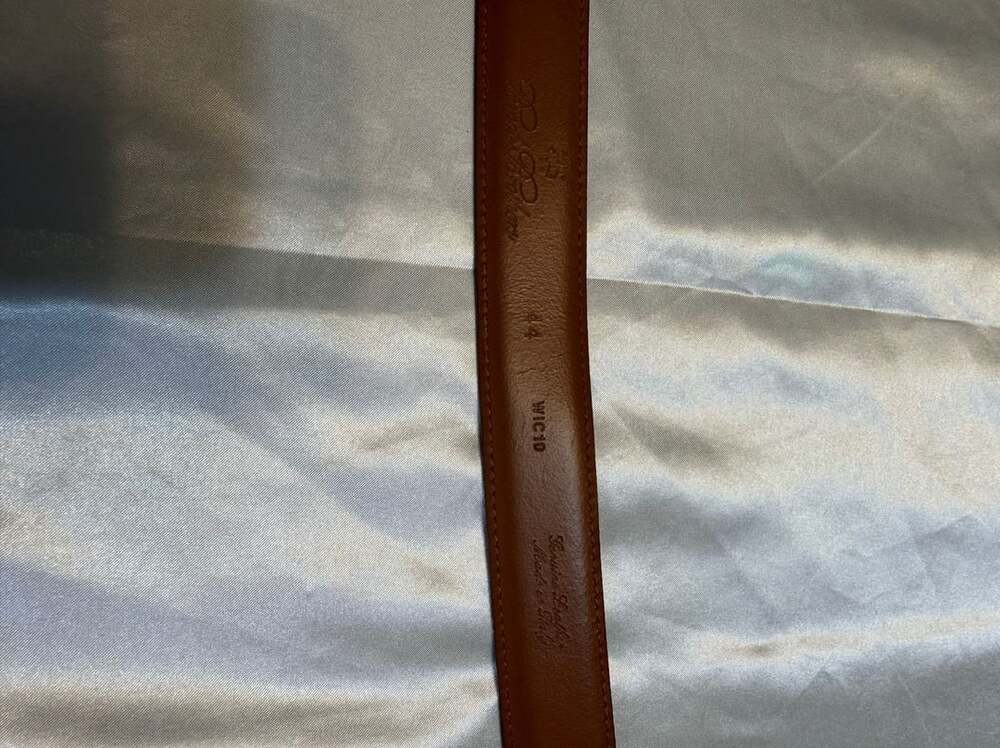 Brooks Brothers Brown Leather Belt Size 44